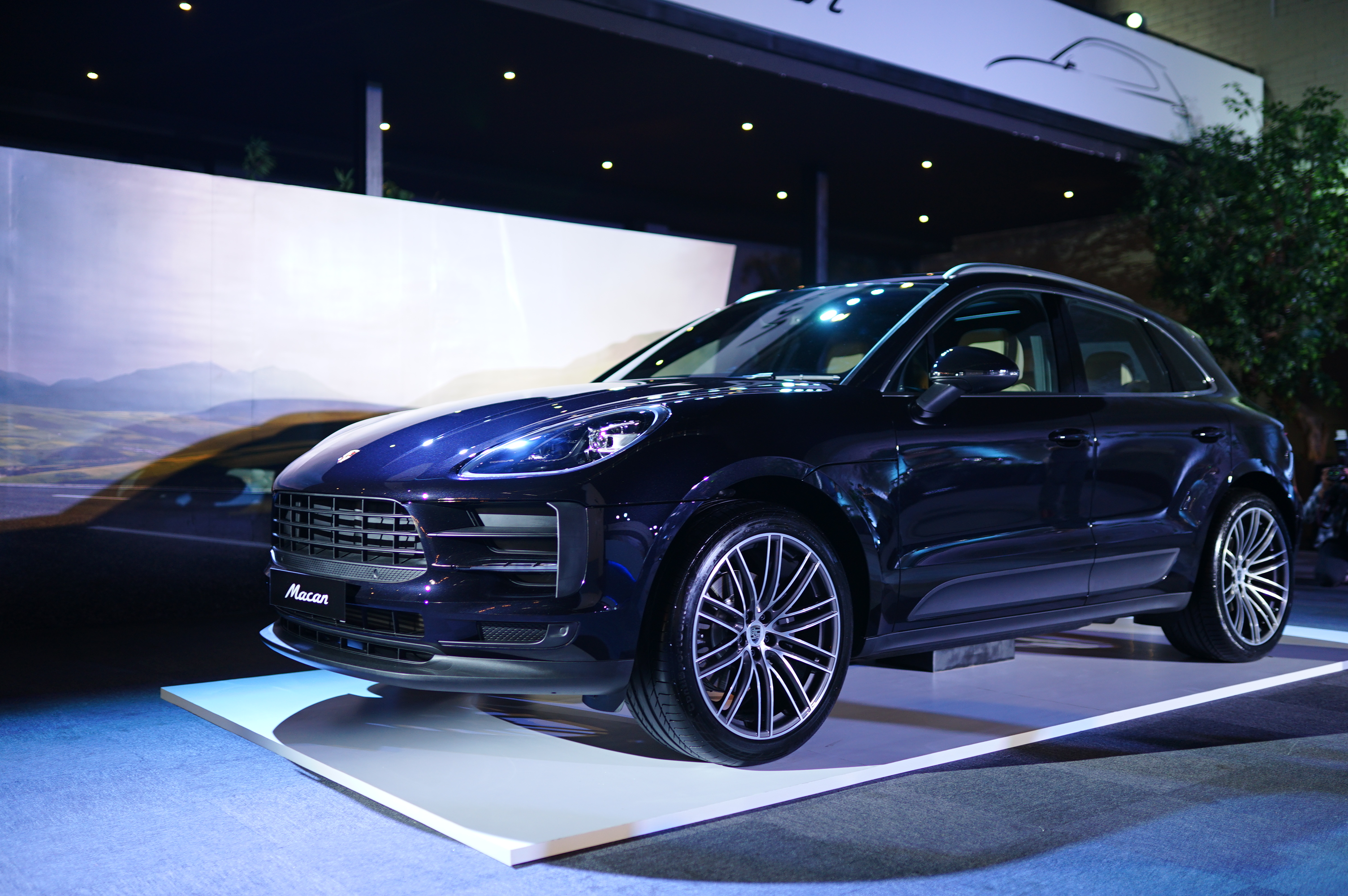 The new Porsche Macan on display at the launch event