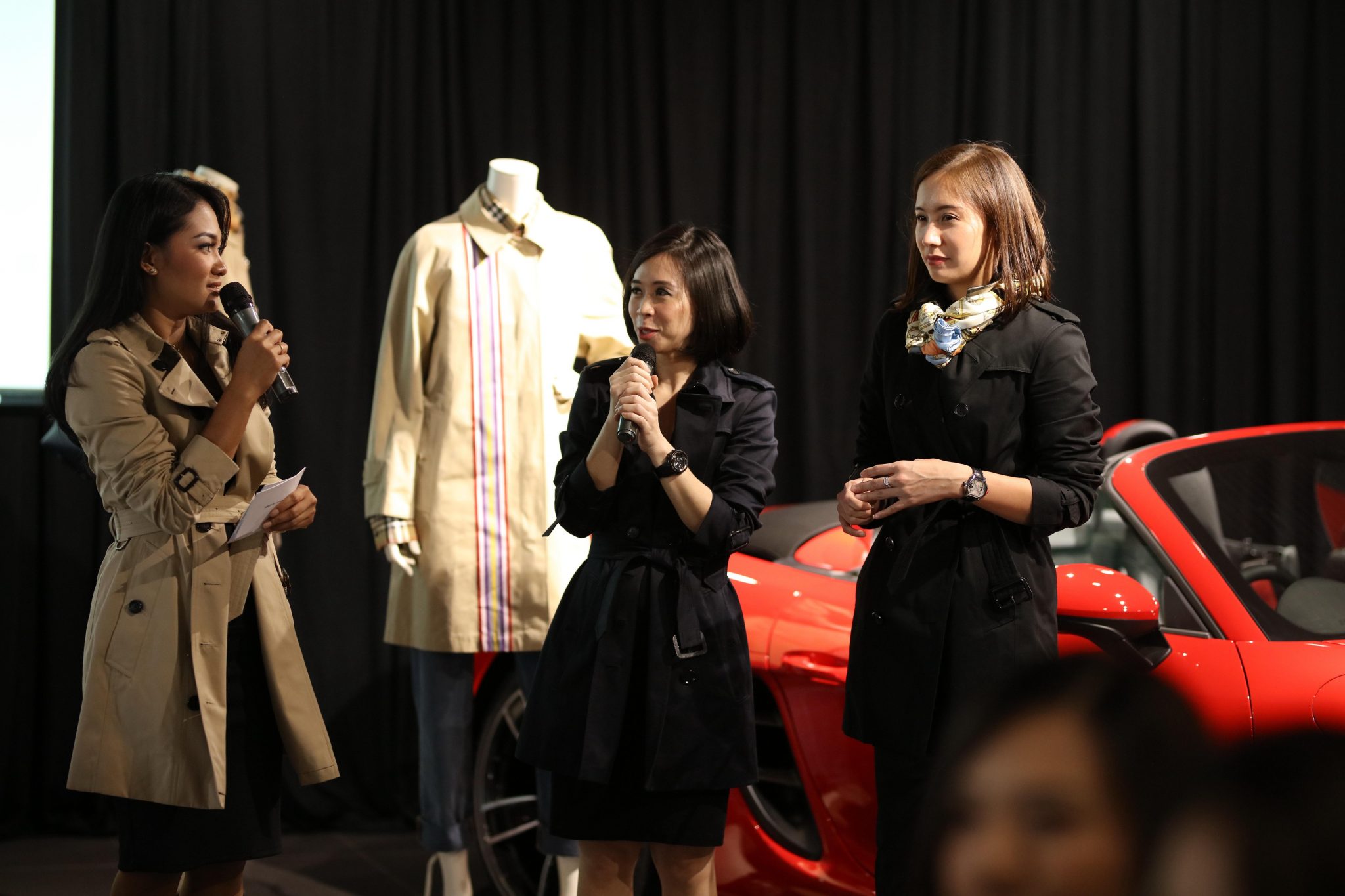 Ms Mieske Halim (centre), Burberry’s senior private client consultant, shared creative tips on how everyone can elevate their day-to-day wardrobe and attire