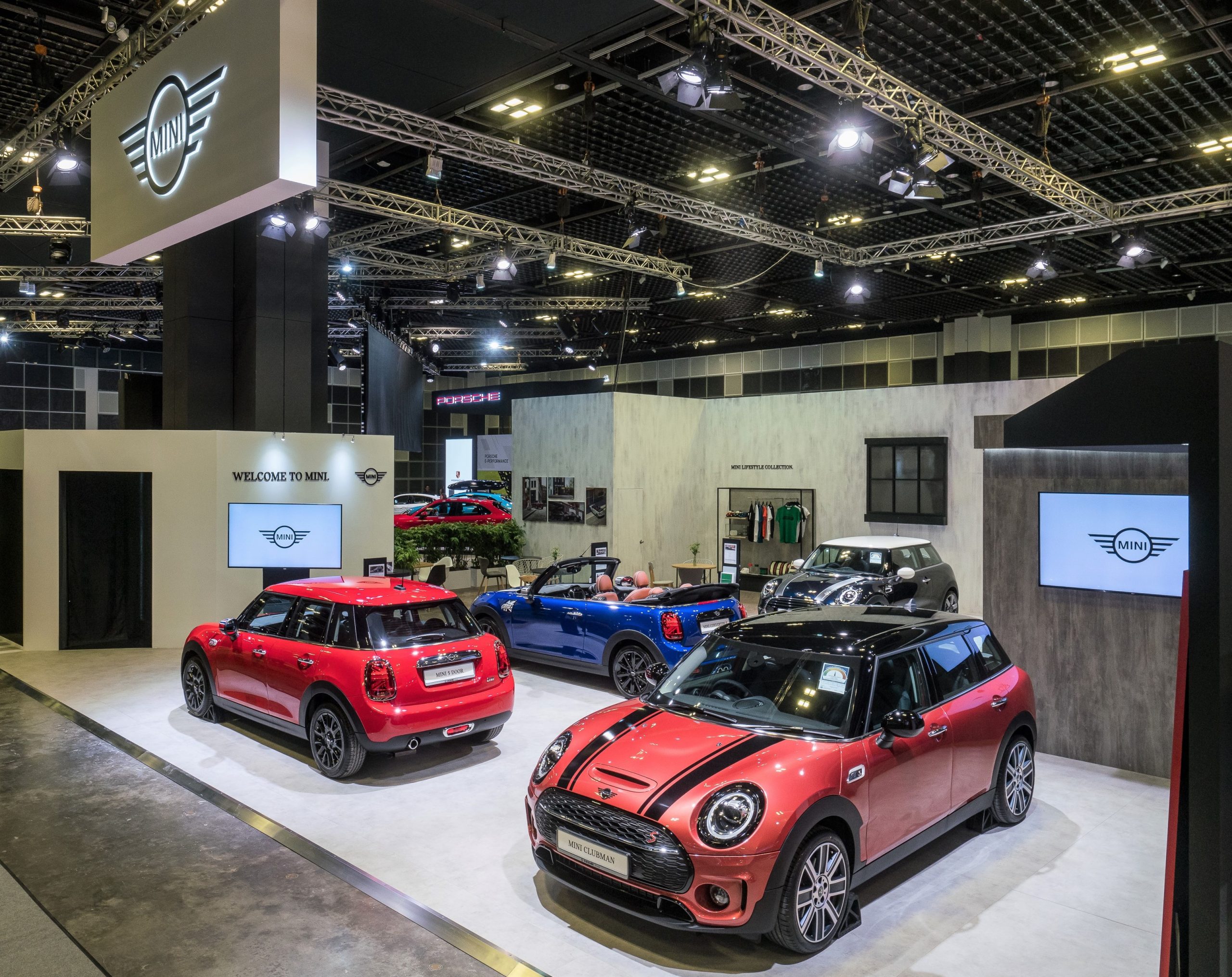 The MINI lineup on display at the Singapore Motorshow 2020