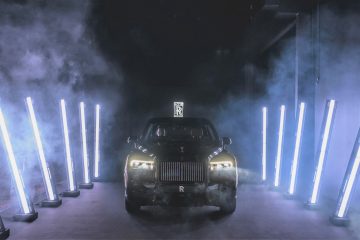 The new Rolls-Royce Black Badge Cullinan makes its entry at the launch event