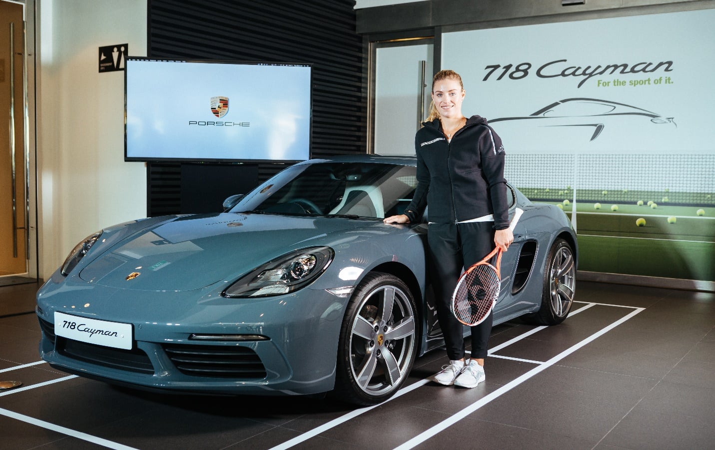 World No. 1 Professional Women's Tennis Player Angelique Kerber Unveiled the Porsche 718 Cayman