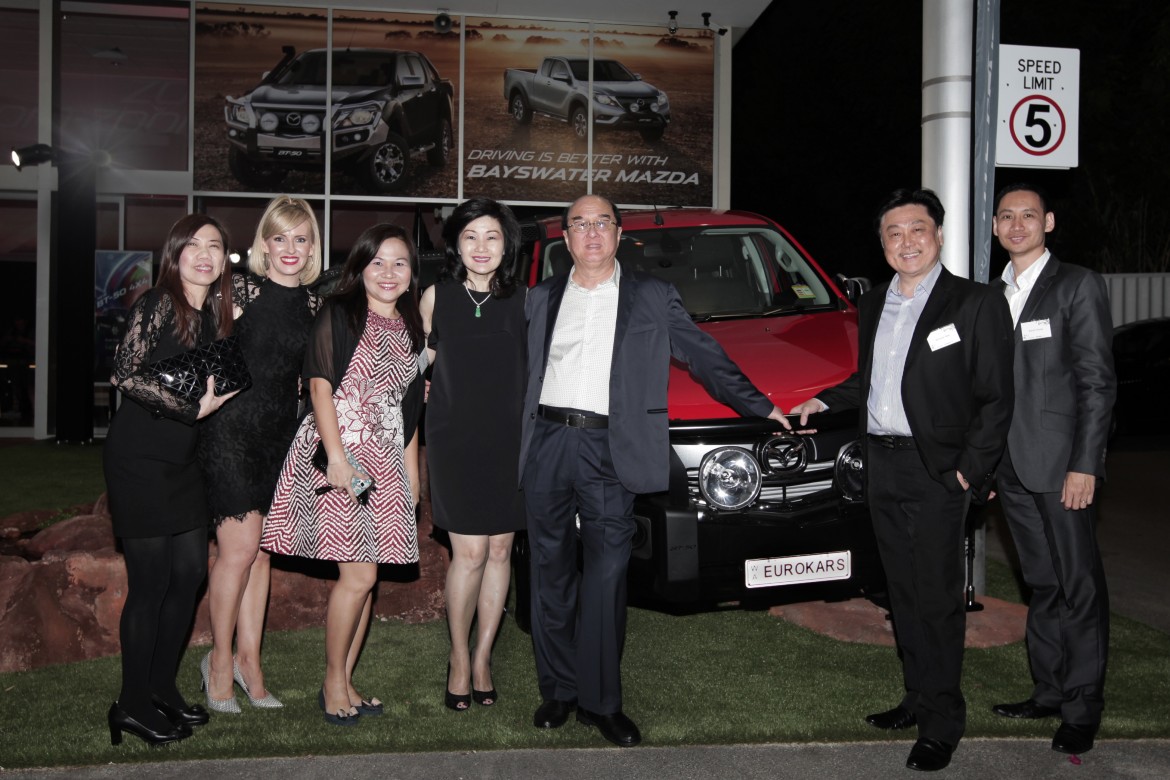 Mr Karsono Kwee, Executive Chairman, Eurokars Group (3rd from right), together with representatives of Eurokars Group and Bayswater Mazda at the official opening ceremony of Bayswater Mazda dealership in Western Australia in 2016.