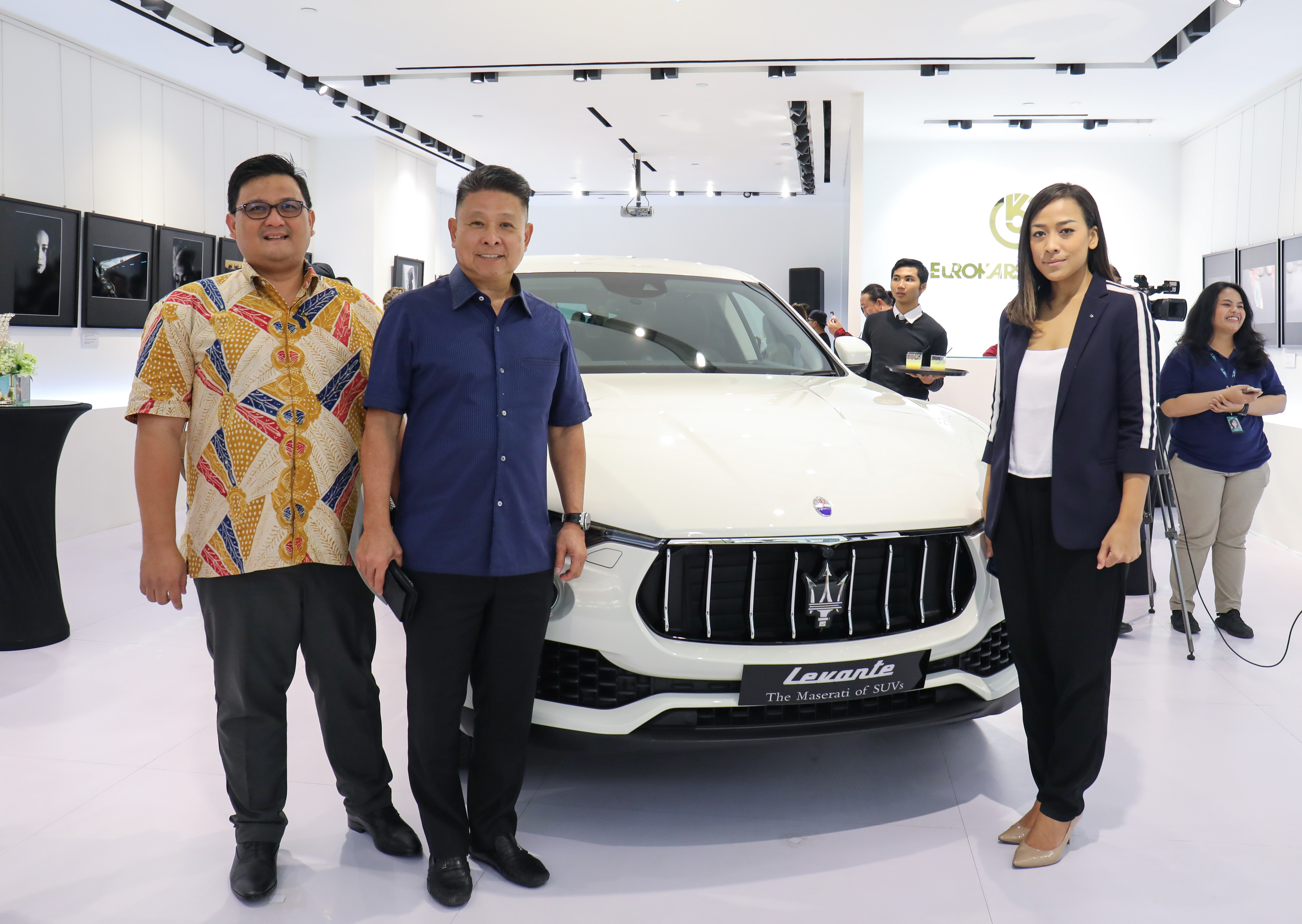 (From left to right): Mr Donny Makalew, General Manager, Maserati Indonesia; guest of Maserati Indonesia Mr Freddy Soenjoyo and Ms Chendy Sumera, Corporate Commercial Manager, Eurokars Group Indonesia 