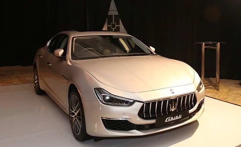 The Maserati Ghibli on display during the event