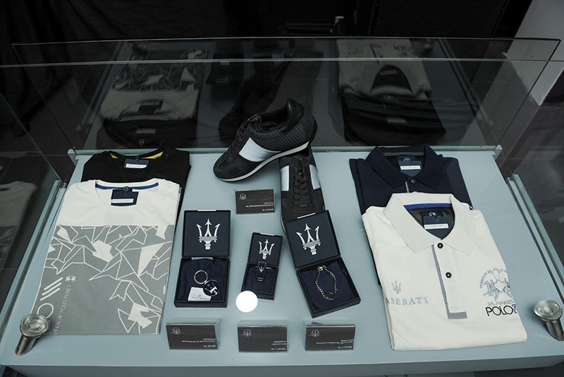Exclusive range of Maserati merchandise on display